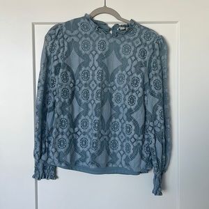 Ultra Pink Long Sleeve Lace Top